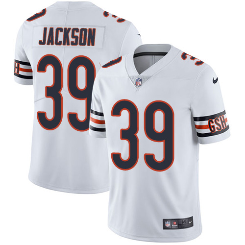 Nike Bears #39 Eddie Jackson White Men's Stitched NFL Vapor Untouchable Limited Jersey - Click Image to Close